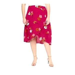 NWT size 4 A.N.A pink floral skirt